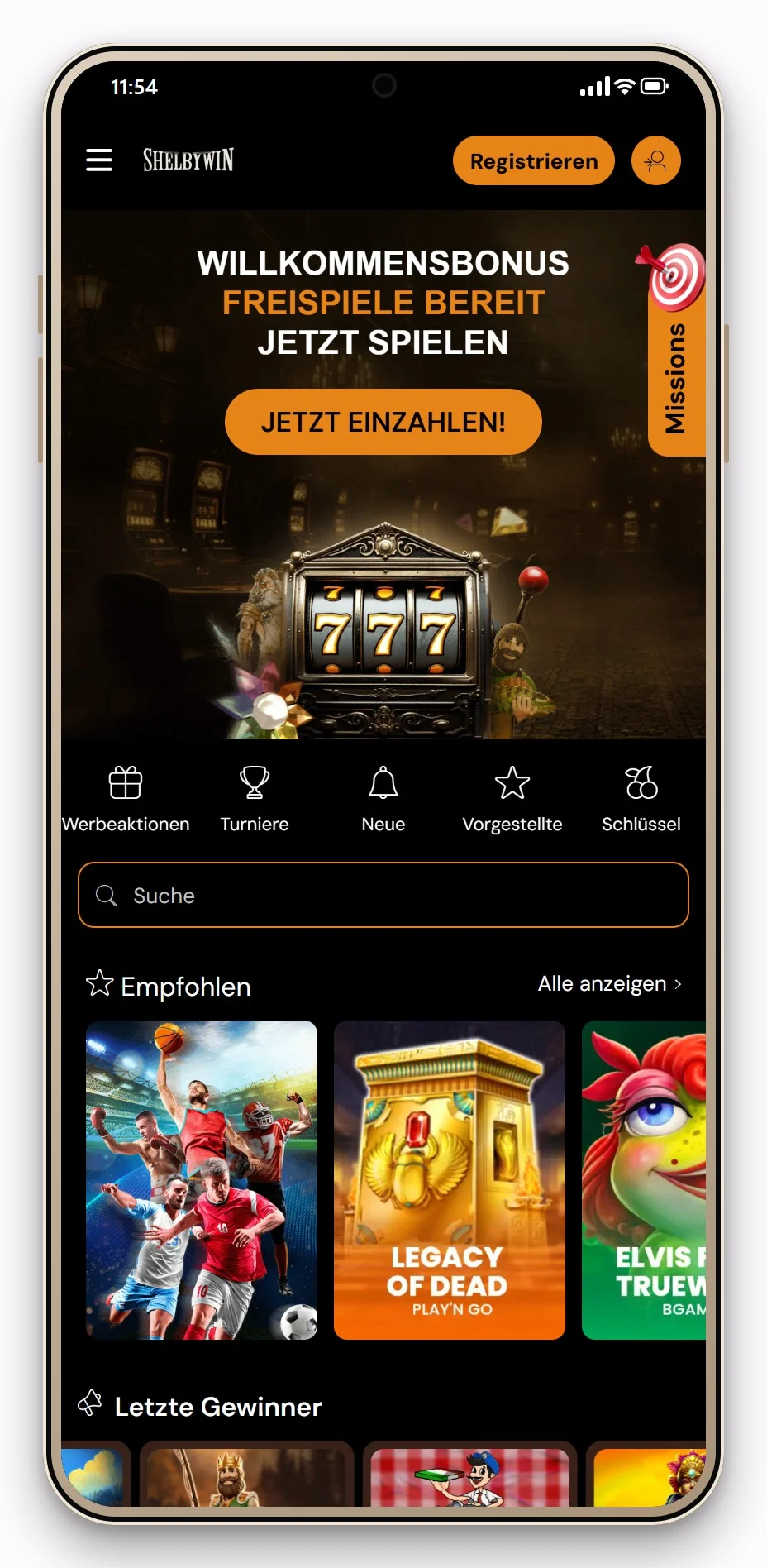 casino cashlib: ShelbyWin mobil, die Startseite