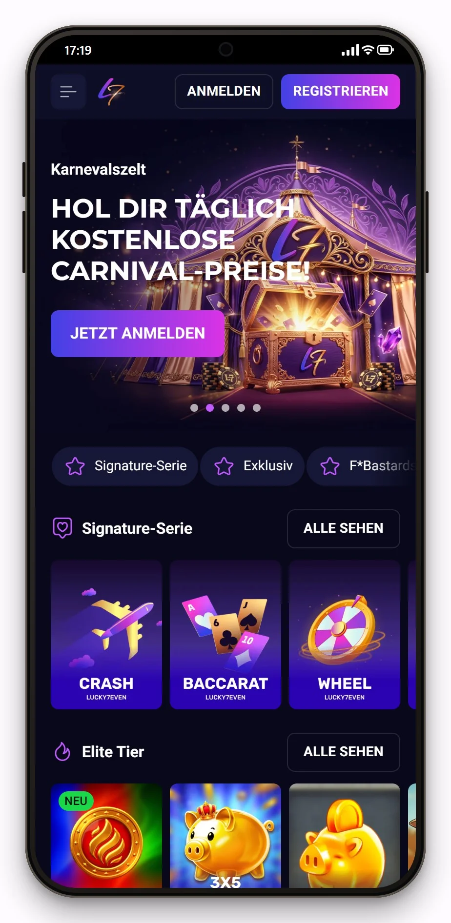 casino cashlib: Lucky7even mobil, Spielelobby