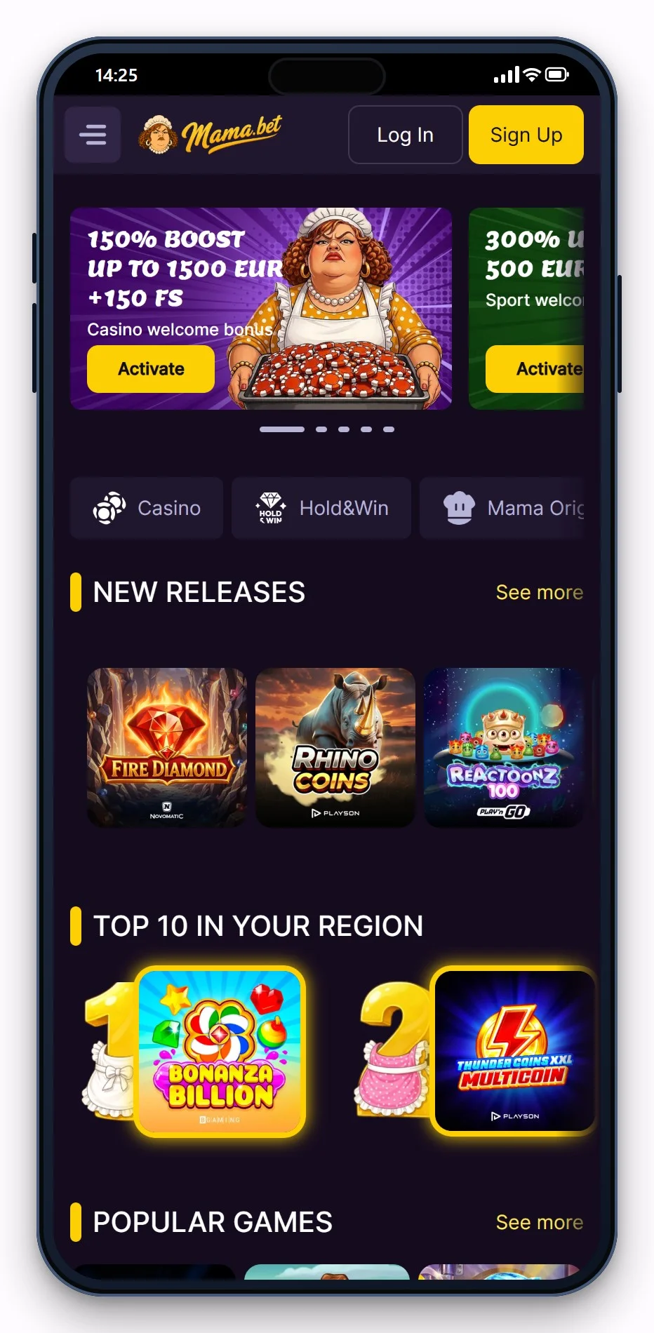 casino met cashlib: Mama.bet mobiel, startpagina