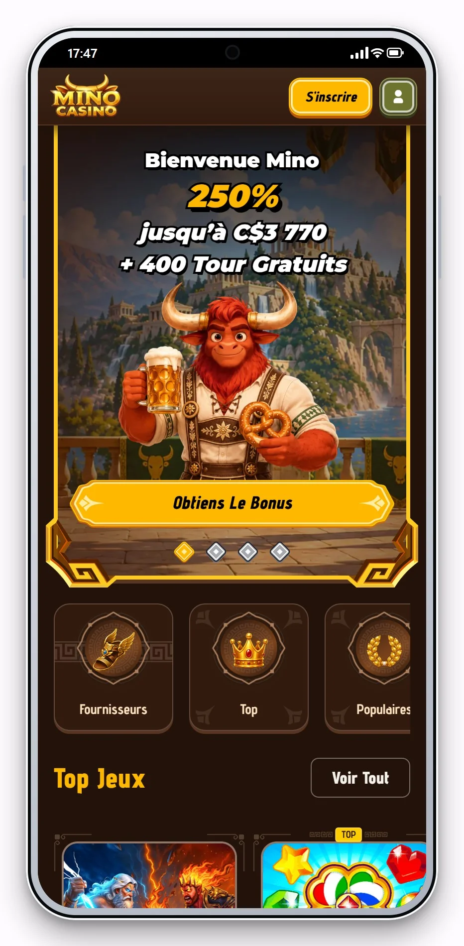 casino cashlib : Mino Casino sur mobile, lobby